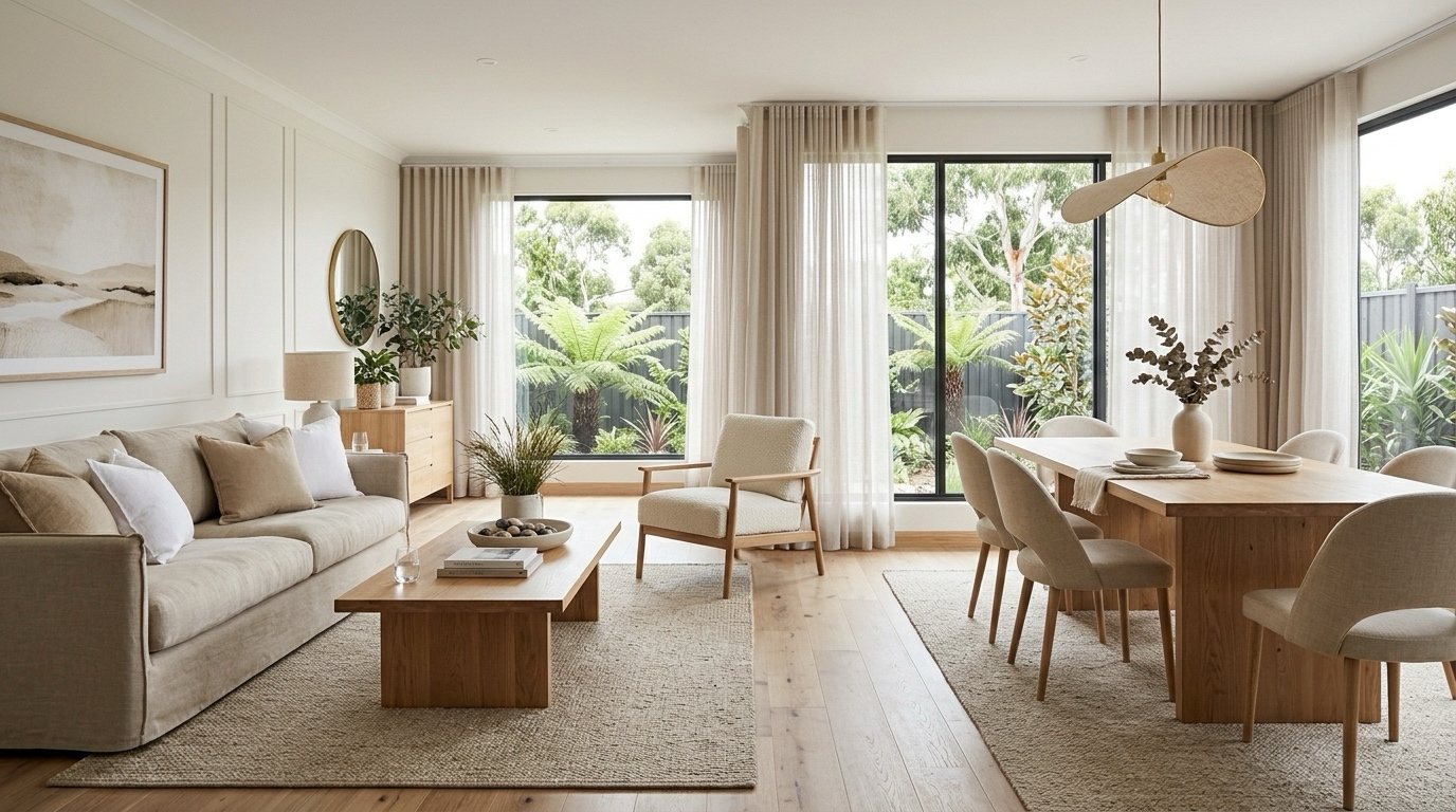 Reviewing furniture options and project requirements with our team